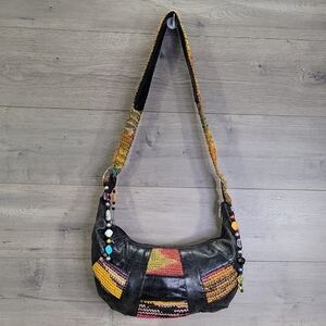 Monica Henao Brown Hippie Shoulder Bag Hobo Tote Purse